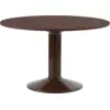 Image de Table à manger ronde en linoléum et acier rouge 120 cm Midst - Muuto