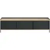 Image de Buffet en acier plié noir et chêne naturel 48 x 186 cm Enfold - Muuto