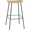 Image de Tabouret de bar 75cm ocre piétement tubes Fiber - Muuto