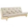 Image de Canapé-lit en pin massif avec matelas en coton beige 140x200cm Fresh - Karup Design