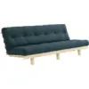 Image de Canapé convertible en bois de pin et matelas bleu pétrole 100x190cm Lean - Karup Design