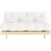 Image de Canapé-lit blanc pin massif Roots 160 - Karup Design