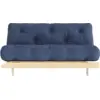 Image de Canapé-lit bleu navy pin massif Roots 160 - Karup Design