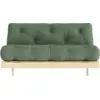 Image de Canapé-lit vert olive pin massif Roots 160 - Karup Design