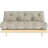 Image de Canapé-lit linen en pin massif Roots 160 - Karup Design