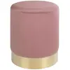 Image de Mes Pouf rond velours - Rose