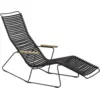 Image de Chaise lounge modulable en métal et plastique noir CLICK - Houe
