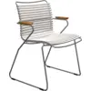 Image de Chaise en métal et plastique blanc avec accoudoirs 60x90cm Click - Houe