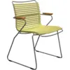 Image de Chaise en métal et plastique jaune citron avec accoudoirs 60x90cm Click - Houe