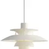 Image de Suspension en aluminium blanc PH5 Mini - Louis Poulsen