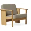 Image de Fauteuil en chêne huilé et assise taupe 73x69x70cm Hallingdal - Form & Refine