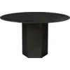 Image de Table à manger ronde en acier noir minuit Epic - Gubi