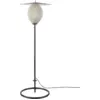 Image de Lampadaire de jardin blanc crème et métal noir 128 cm Satellite - Gubi