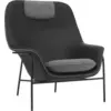 Image de Fauteuil avec appui-tête en acier ultra hallingdal Drape - Normann Copenhagen