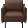 Image de Fauteuil en cuir cognac 79 x 87 cm Rar - Normann Copenhagen