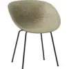 Image de Chaise avec accoudoirs recyclable en herbes marines et acier noir Mat - Normann Copenhagen