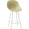Image de Chaise de bar recyclable en chanvre en acier crème 65cm Mat - Normann Copenhagen