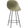 Image de Chaise de bar recyclable en herbes marines et acier noir 65cm Mat - Normann Copenhagen