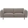 Image de Canapé 2 places en tissu gris beige et pieds en métal noir Rest - Muuto