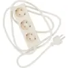 Image de Mutliprise 3 prises blanc cassé 5m Power Bar - Pedestal