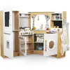 Image de Cuisine Enfant en Bois - Cuisinière Interactive, Éclairage LED, Cafetière et Accessoires