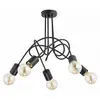 Image de Lustre plafond Alfa Tango noir 5x60W E27 métal design