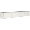 Image de SELSEY - Meuble TV FRAMME - 200 cm - blanc