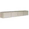 Image de SELSEY - Meuble TV FRAMME - 200 cm - gris cachemire