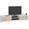 Image de Akord Meuble Tv Blanc Et Chêne Sonoma 160X40X33