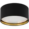 Image de Plafonnier cylindrique 45 cm noir, doré, blanc 4 ampoules E27