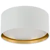 Image de Plafonnier cylindrique 45 cm Blanc, Doré 4 ampoules E27