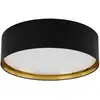 Image de Plafonnier cylindrique 60 cm noir, or, blanc 4 ampoules E27