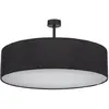 Image de Plafonnier cylindrique semi-encastré 60 cm noir 4 ampoules E27