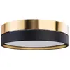 Image de Plafonnier cylindrique noir, doré, blanc 4 ampoules E27