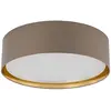 Image de Plafonnier cylindrique 60 cm marron, doré, blanc 4 ampoules E27