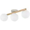 Image de Plafonnier Globe en bois de pin 3xG9