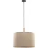 Image de Suspension DEVA Ø50 E27 15W noir/beige TK-Lighting
