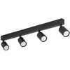 Image de Barre de spots de plafond noire 4xGU10