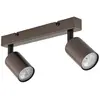 Image de Plafonnier double spot marron 2xGU10