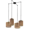 Image de Lustre JUTA 4xE27 15W jute métal brun/noir TK 6585
