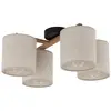 Image de Plafonnier semi-encastré multi-bras beige 4xE27