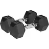 Image de REBEL ACTIVE Haltères en Fonte Revêtus de Caoutchouc 2x9kg