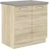 Image de Tbs meuble bas de cuisine 2 portes - Chêne