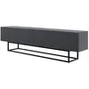 Image de SELSEY - Meuble TV debout VELDIO - 175 cm - noir