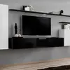 Image de Meuble TV Mural Design Switch I 330cm Blanc & Noir