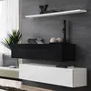 Image de Lot de 2 Bancs Muraux & Étagère Switch SBII 130cm Noir & Blanc