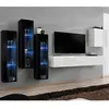 Image de Meuble TV Mural Design Switch XIII 330cm Blanc & Noir