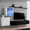 Image de Meuble TV Mural Design Switch XV 260cm Noir & Blanc