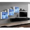 Image de Meuble TV Mural Design Switch XX 330cm Noir & Blanc