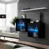 Image de Lot de 2 Vitrines Murales & Étagère Switch SBIII 130cm Noir & Blanc